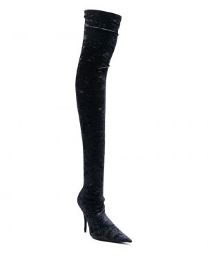 Guminiai batai velvetinės Balenciaga juoda