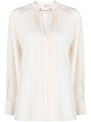 Plissert silke bluse Victoria Beckham