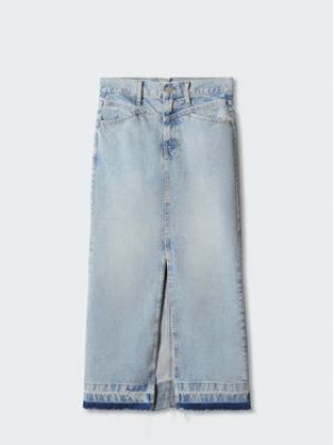 Spódnica jeansowa Mango niebieska