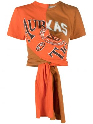 T-shirt de motif coeur Conner Ives orange