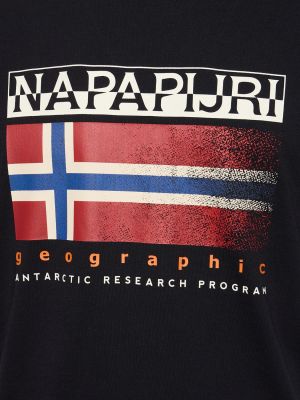 Camiseta de algodón Napapijri negro