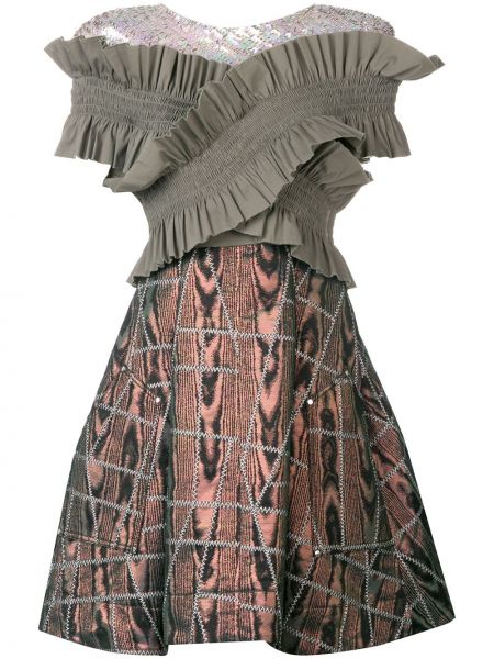 Vestido de cóctel Talbot Runhof gris