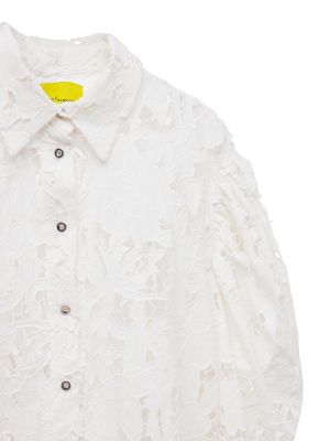 Bavlněná košile s balonovými rukávy Marques'almeida bílá