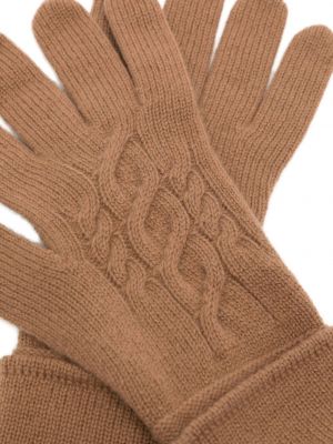 Rękawiczki z kaszmiru N.peal brązowe