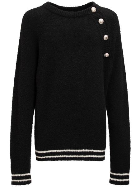 Suéter de cachemir Balmain negro