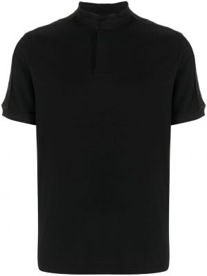 Bombažna polo majica Emporio Armani črna