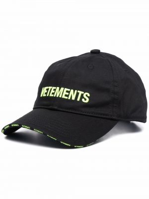 Brodert cap Vetements svart