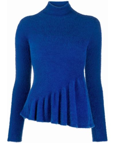 Jersey con volantes de tela jersey Emporio Armani azul