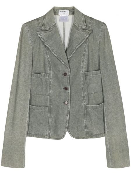 Hosszú kabát Chanel Pre-owned zöld