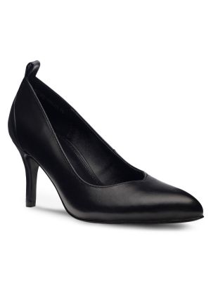 Полуотворени обувки с ток с ток Sergio Bardi черно