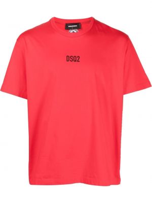 Тениска с принт Dsquared2 червено
