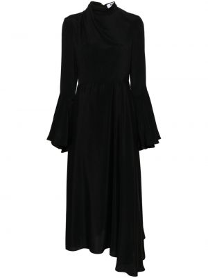 Krepové dlouhé šaty Msgm černé