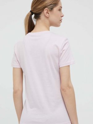 Bavlněné tričko Adidas růžové