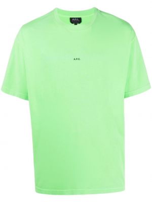 T-shirt aus baumwoll A.p.c. grün