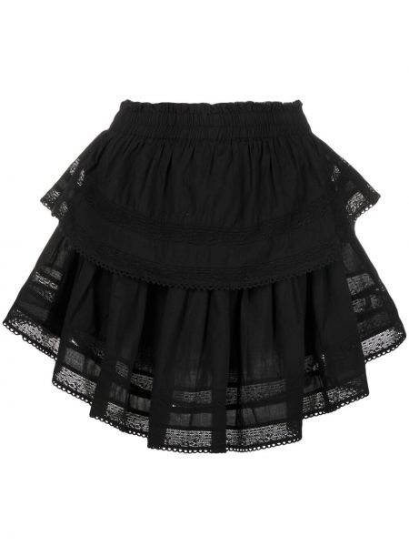 Černé mini sukně bavlněné Loveshackfancy