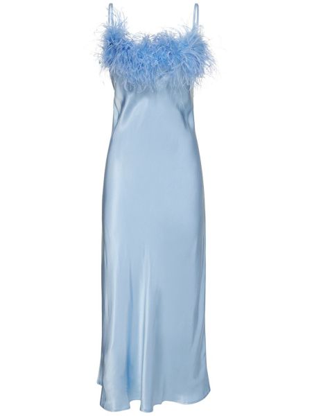 Midi šaty s perím Sleeper modrá