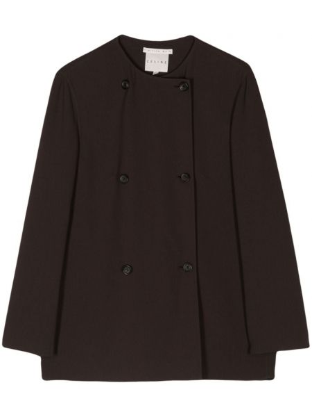 Jachetă lungă de lână Céline Pre-owned maro