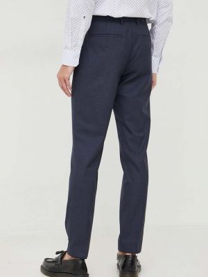 Jednobarevné vlněné kalhoty Calvin Klein