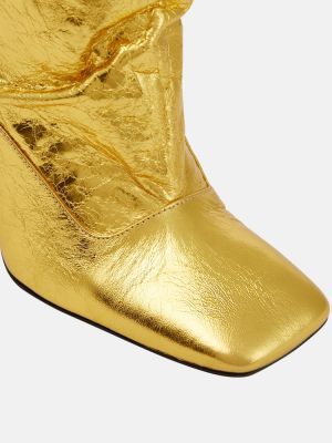 Iš natūralios odos guminiai batai The Attico auksinė