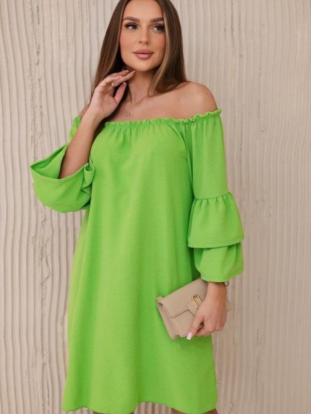 Πλισέ φόρεμα Kesi πράσινο