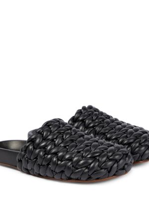 Kožené domáce papuče Chloã© čierna