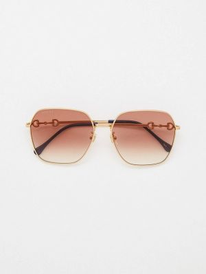 Солнцезащитные очки Gucci, золотые
