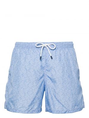 Shorts à fleurs Fedeli bleu