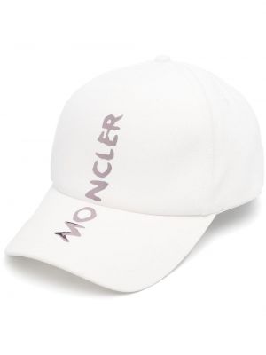 Șapcă cu imagine Moncler alb