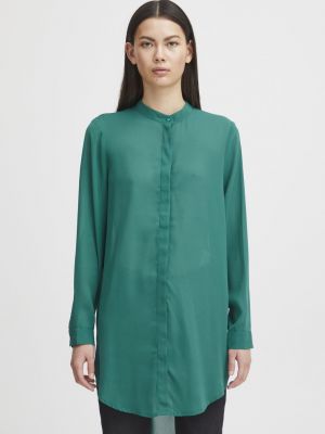Длинная рубашка Ichi зеленая