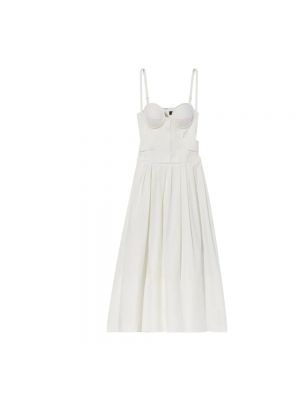 Sukienka midi z kieszeniami Proenza Schouler - biały