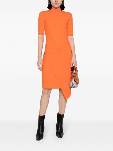 Asimetriska kleita Calvin Klein oranžs