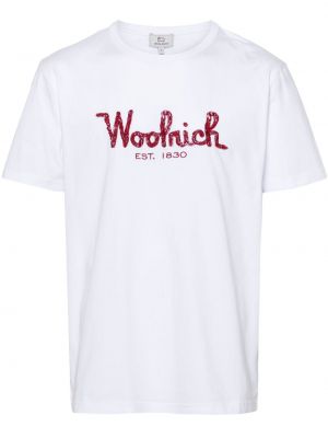 Kokvilnas t-krekls ar izšuvumiem Woolrich