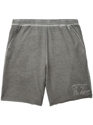 Shorts de sport effet usé en coton Izzue beige