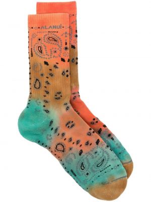 Чорапи с tie-dye ефект Alanui оранжево