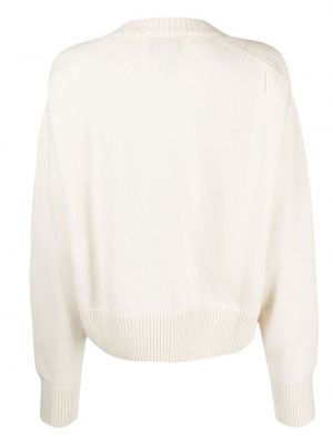 Sweter z kaszmiru z okrągłym dekoltem Sa Su Phi biały