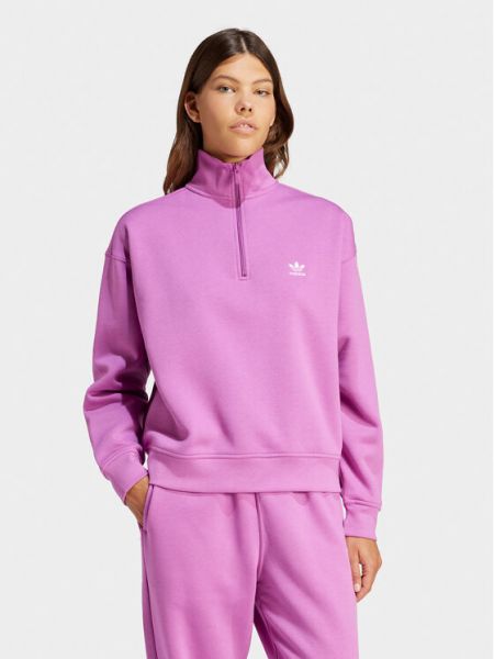 Relaxed fit sportinis džemperis Adidas rožinė