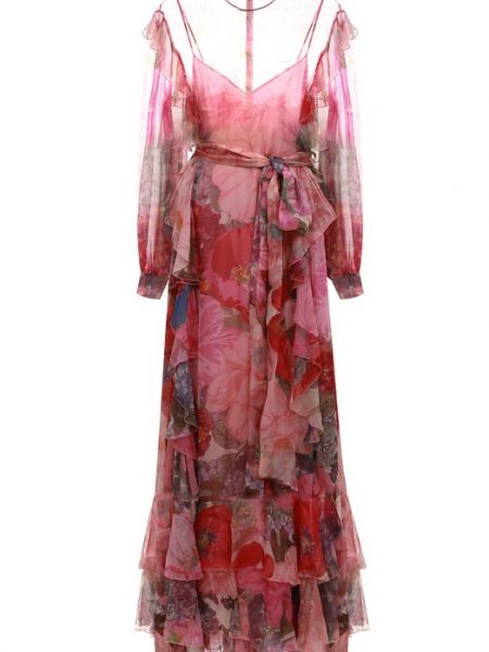 Шелковое платье Valentino розовое