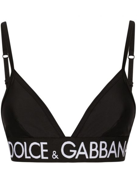 Crop top i jersey Dolce & Gabbana sort