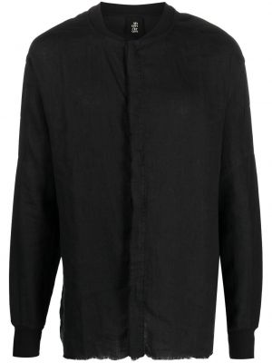 Camicia di lino con colletto rialzato Thom Krom nero