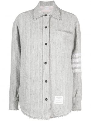 Oversize риза на райета Thom Browne сиво