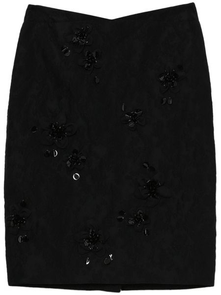 Φλοράλ φούστα Shushu/tong μαύρο
