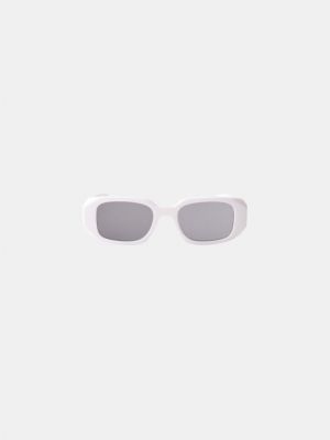Białe okulary przeciwsłoneczne Bershka