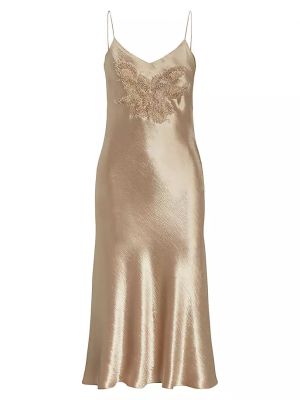 Атласное платье с бисером Ralph Lauren Collection