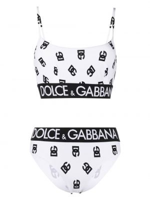 Trykt bikini Dolce & Gabbana hvit