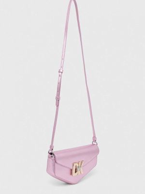 Kožna torbica Dkny ružičasta