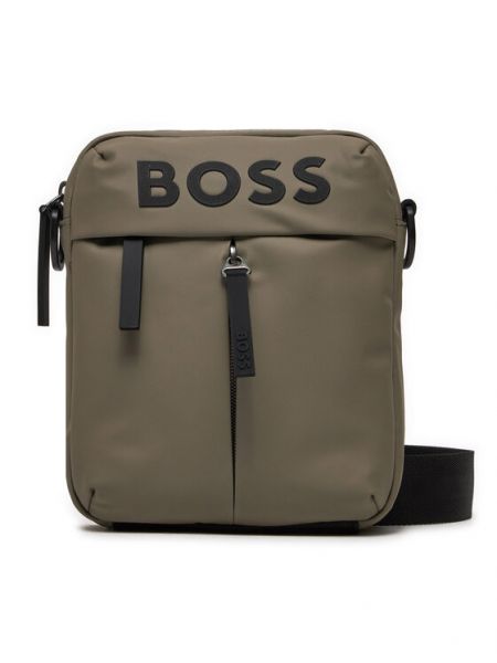 Taška přes rameno na zip Boss zelená