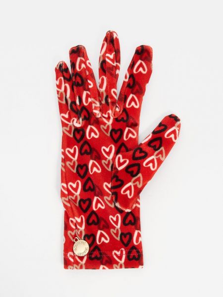 Rękawiczki Boutique Moschino czerwone