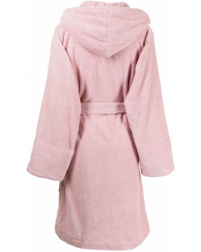 Bademantel aus baumwoll mit kapuze Tekla pink