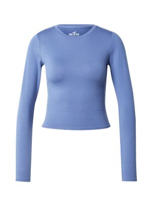 Tričko s dlhými rukávmi Hollister modrá