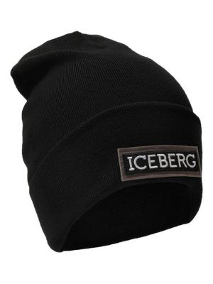 Шерстяная шапка Iceberg черная